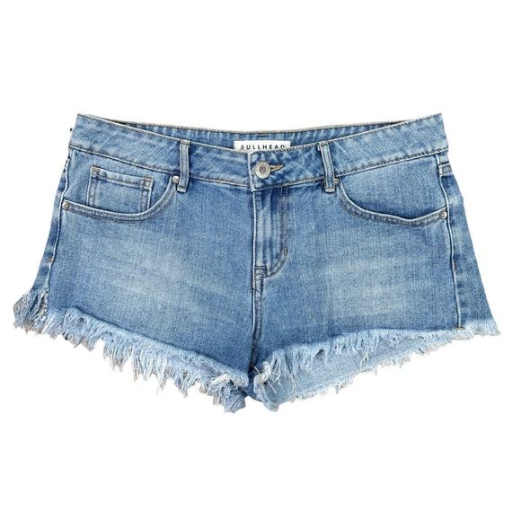 Bullhead Denim Co. Low Rise Denim Cut Off Shorts - Size 7 Juniors - Picture 1 of 4